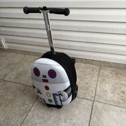 Kids Ride-On Luggage with Scooter Suitcase