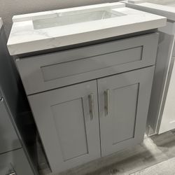 Bathroom vanity 24 inch gray 