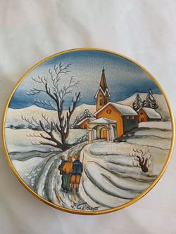 1975 Christmas Card Series Collectable Plate