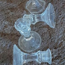 Glass Cut Candle Holders 