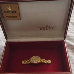 Lady Rolex Gold And Diamond President Watch