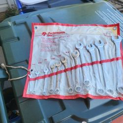 performance tool 11pc combination wrench set