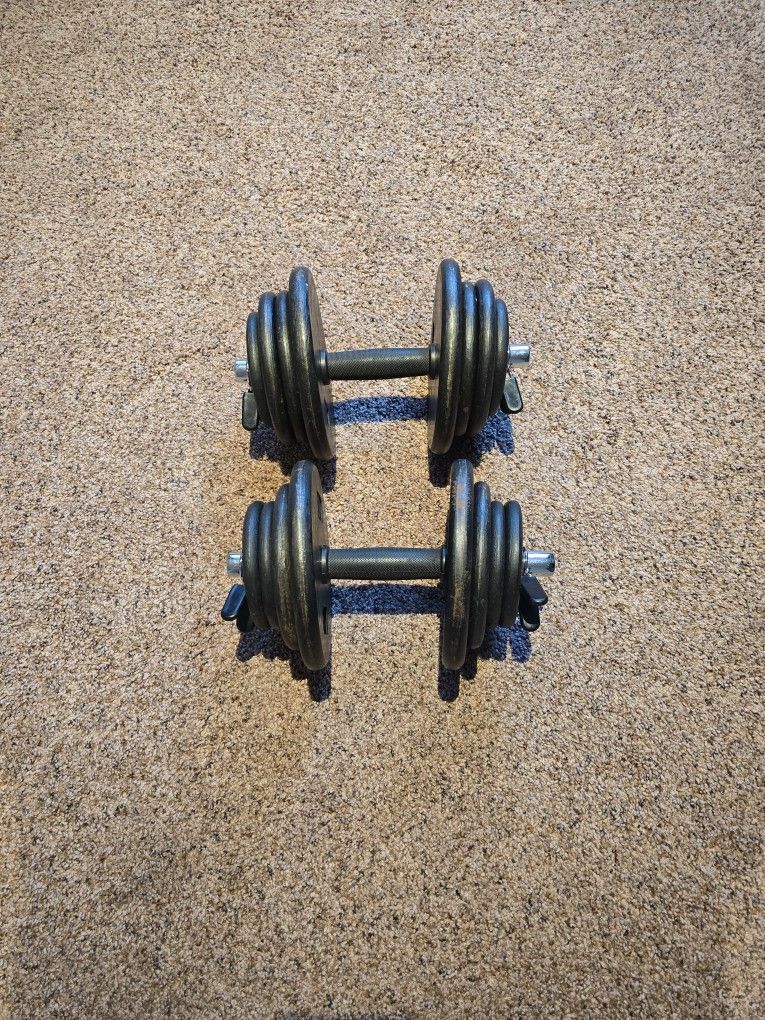 Set Of Dumbbells W/ 85lbs Of Weight