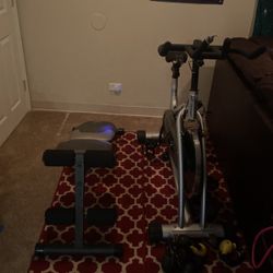Workout Bike And Bench