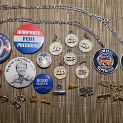 Political Pins, Primarily Vintage GOP