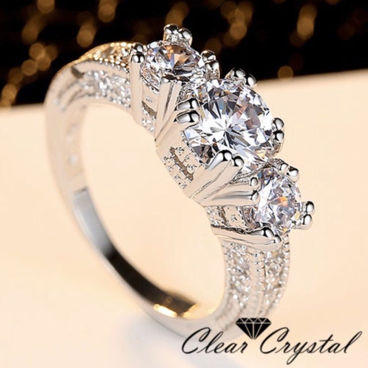 NEW Luxury CZ Ring for Wedding or Engagement - Size 9