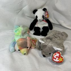 Bear Beanie Baby Set Of 3 
