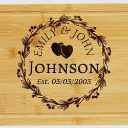 Custom Cutting Board For Couples