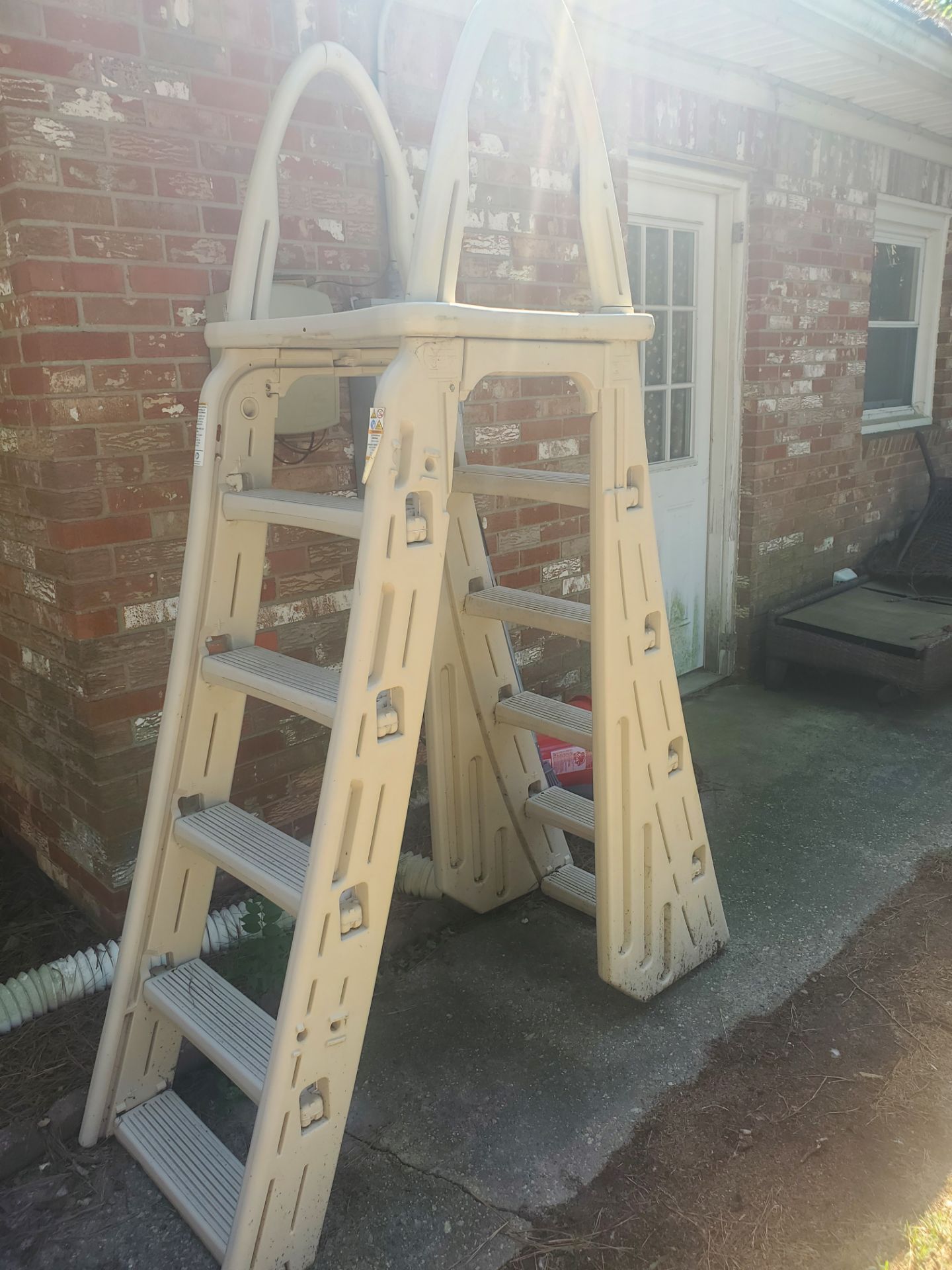 Pool ladder above ground