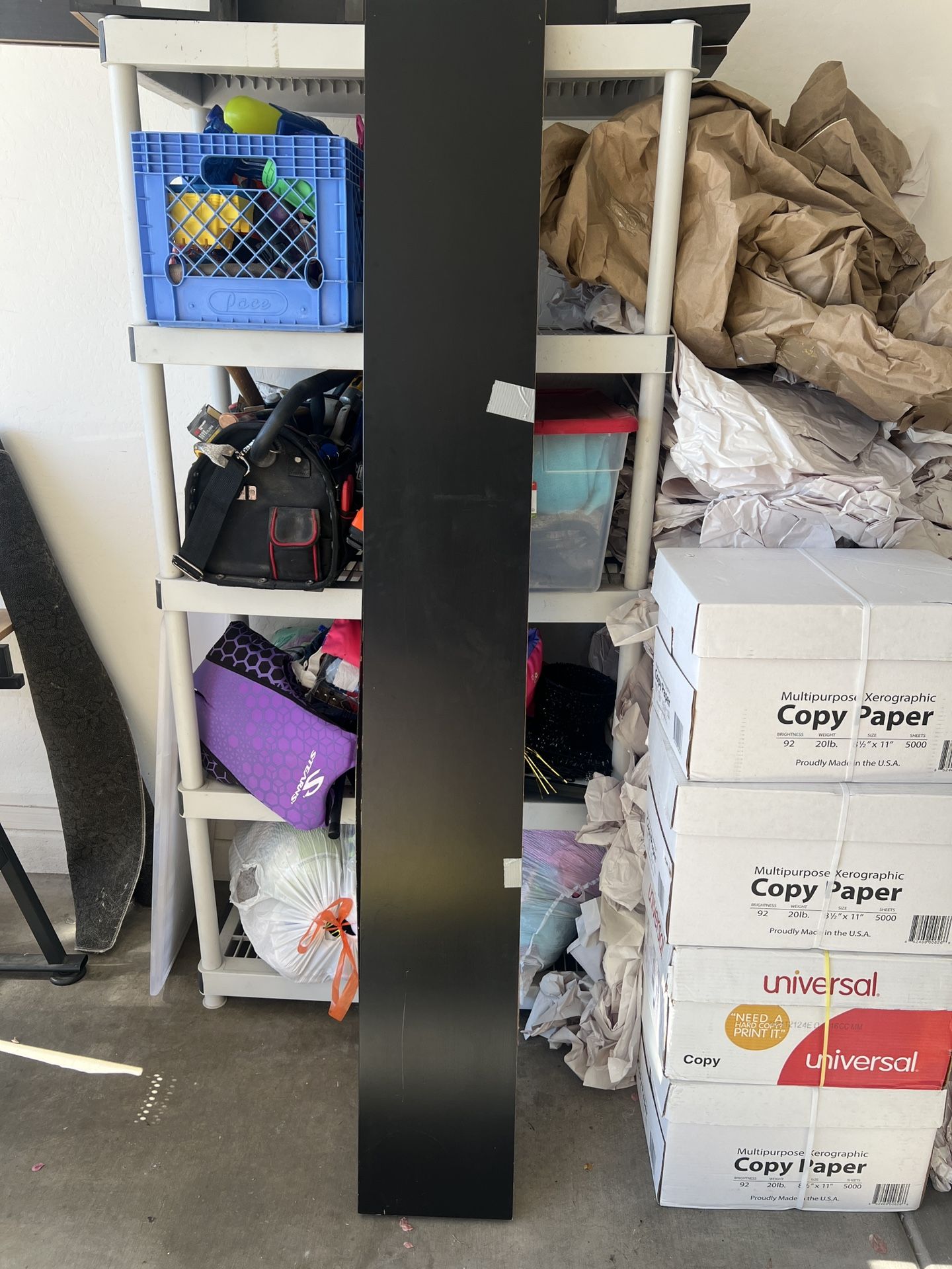 Large black floating shelf