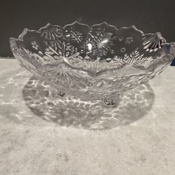 Mikasa Snowflake 6" Footed Candy/Nut Dish