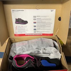 Women's Athletic Work Shoe Size 10 - Black and Pink
