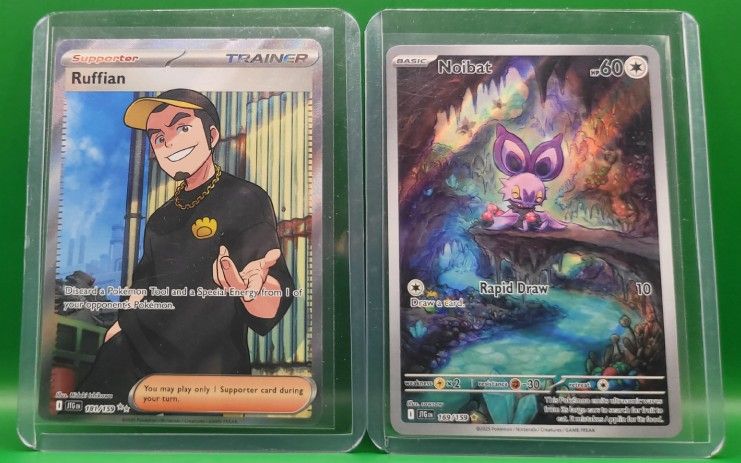 Ruffian #181 Pokemon & Noibat #169 Pokemon Journey Together, Full Art/IR