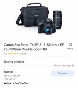 Canon EOS Rebel T6 Double Zoom Kit