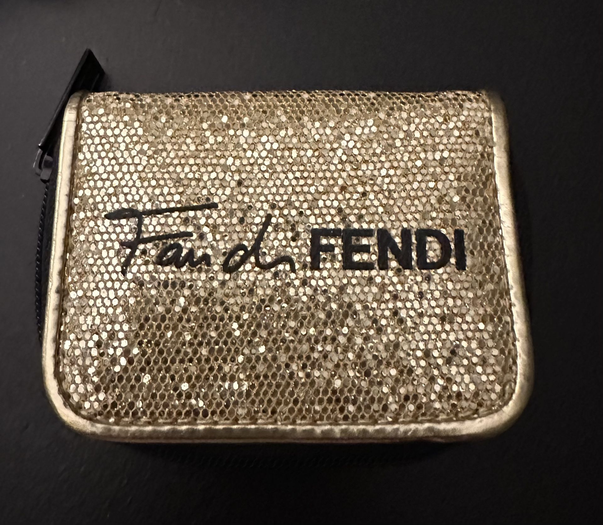 Fendi Perfumes Rare 2011 Gold Glitter Pouch