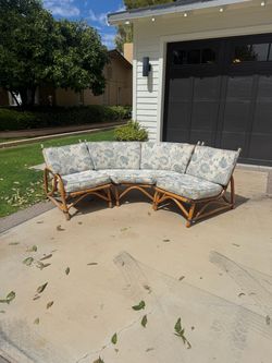 Vintage Rattan Sectional