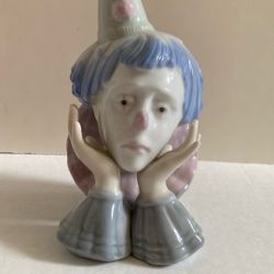 Vintage Porcelain  Figurine  “Thinking” Clown By Meico Inc. 