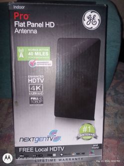 Indoor Flat Panel HD Antenna  Black