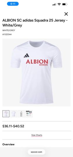 Adidas Soccer Albion Riverside Practice Shirt  Youth XL
