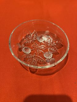 Vintage Glass Bowl With Legs