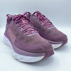 Hoka One One W Bondi 6 Running Shoes Rose Purple Pink Womens Size 9.5 D