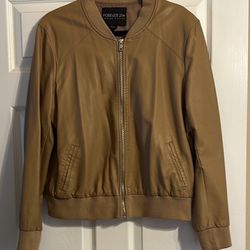 Forever 21 Plus Sizes Tan Bomber Jacket
