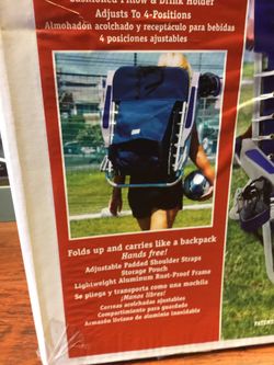 Backpack chairs. Perfect for camping or beach. New.