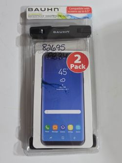 BAUHN Waterproof Smartphone Case 2-Pack – Fits Phones Up to 6.5"