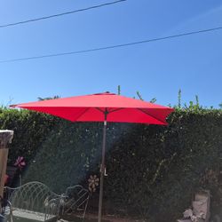 6.5" FT Square Market Umbrella Patio Color: Red Base Not Included 