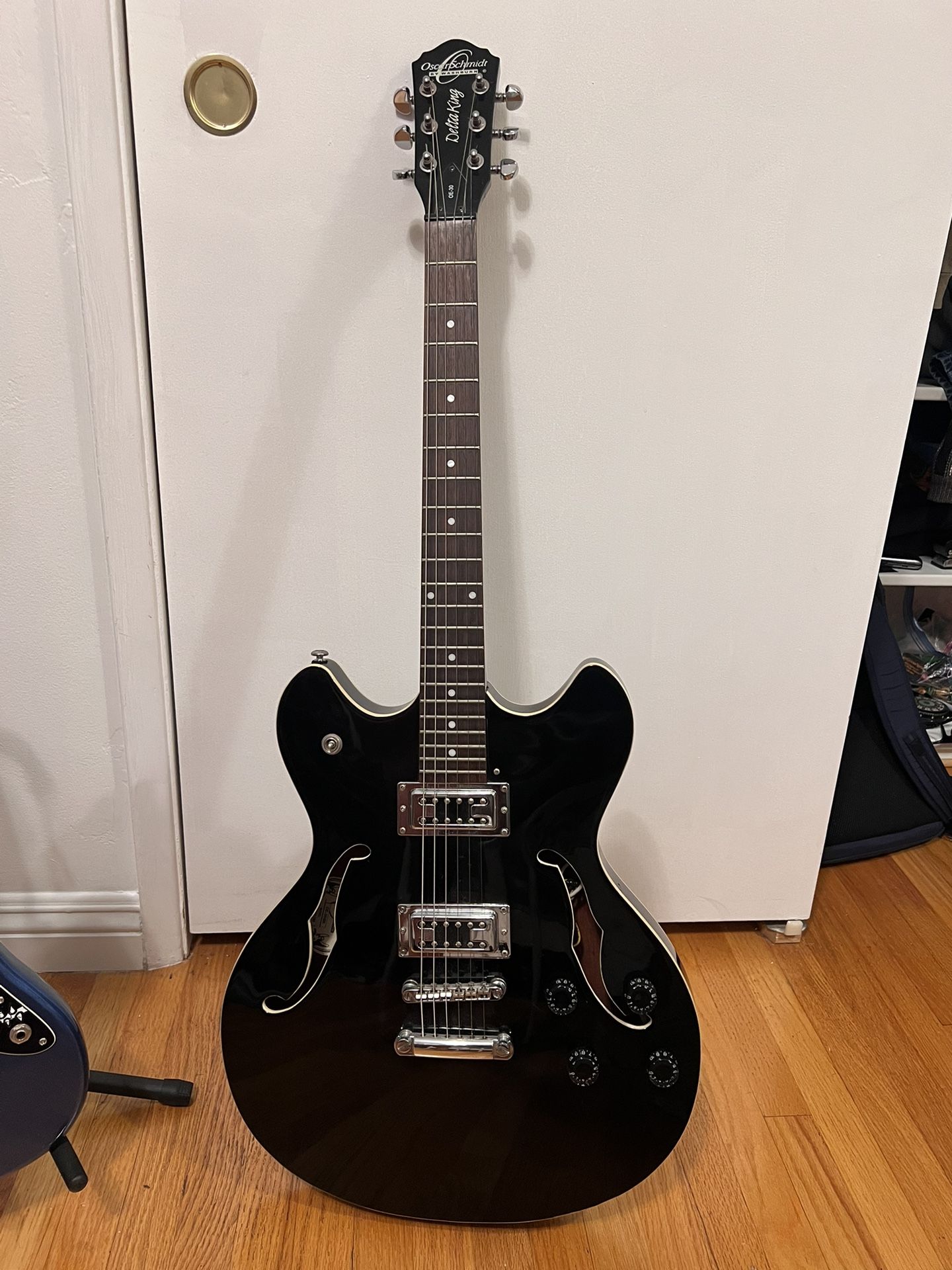 Oscar Schmidt OE30 Black Hollow Body Guitar