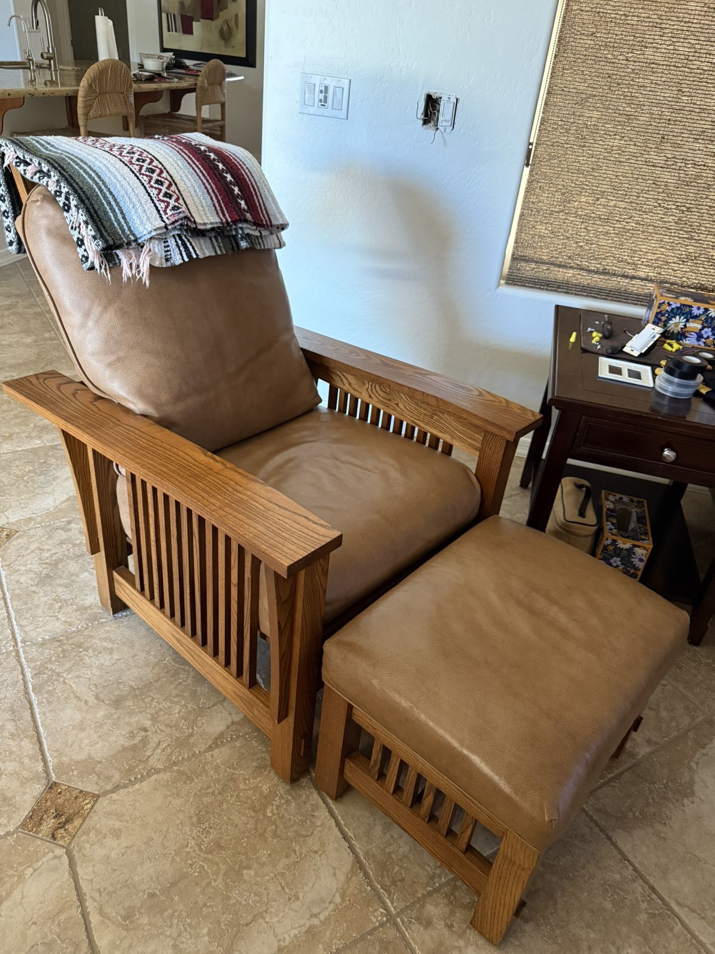 Mission Reclining Chair with Ottoman