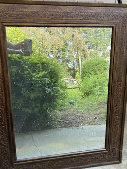 Brown Framed Mirror 