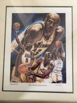 Michael Jordan rare 16x20 framed lithograph