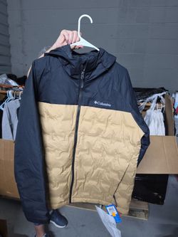 Columbia Two-Tone Hooded Puffer Jacket Large