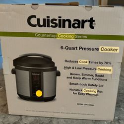 Cuisinart 6 QT Pressure Cooker Brand New. Originally 250$. 