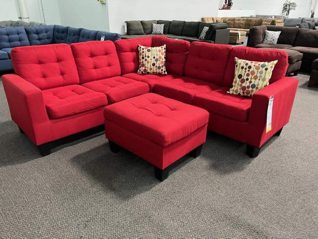 New Red Sectional Couch Only $50 Down Payment