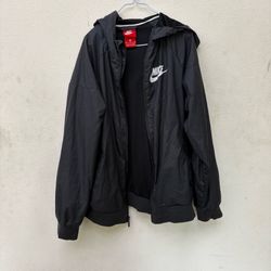 Nike Black Hooded Bomber Jacket Size Youth Medium