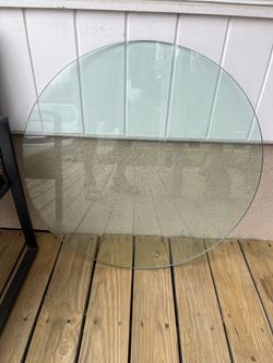 Round glass table top