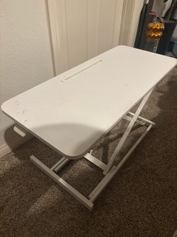 White Adjustable Standing Desk Converter