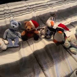 6 beanie babies with carry case.. Not sold separately