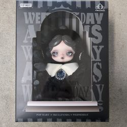 Popmart Authentic Wednesday Addams Skullpanda Plush Pendants Each