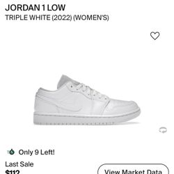 Jordan 1 ( Triple White ) 10.5w
