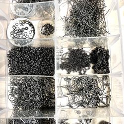 Jewelry Making Findings, Brushed Silver, Gun Metal Silver, Assorted Findings, Earring Hooks, Connectors, Jumpers, Pins, And More