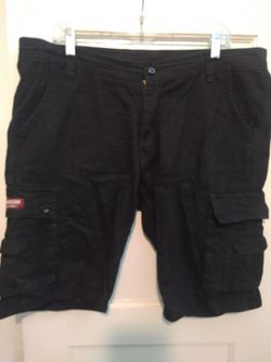Black Cargo Shorts 36
