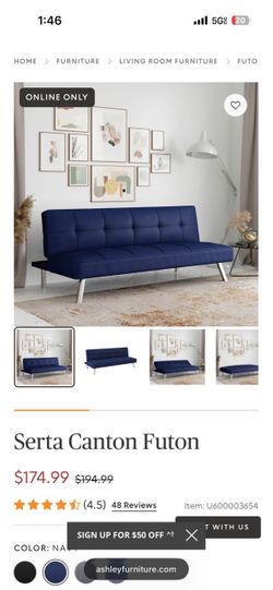 Serta Canton Futon – Navy