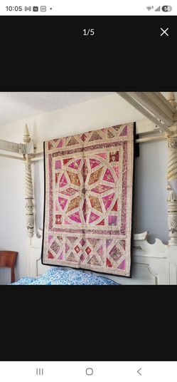 Pink lotus wall tapestry