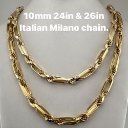 Please read ! 96817 it’s a zip code. 14K 10mm 24in & 26in Italian Milano chain. Brand new.
