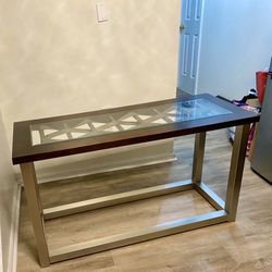 Beautiful Metal And Glass Console Table