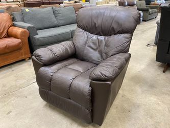 LA-Z-BOY Espresso Leather Rocking Power Recliner (Power Cord and Remote Not Included)