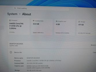 Fast PC Intel Core i7 CPU 32GB RAM 512GB SSD/HD Nvidia GTX 1650 GDDR6 Graphics Windows 11